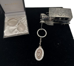 Bulgari Bvlgari Sterling Silver Lucky 7 Keychain New in Box