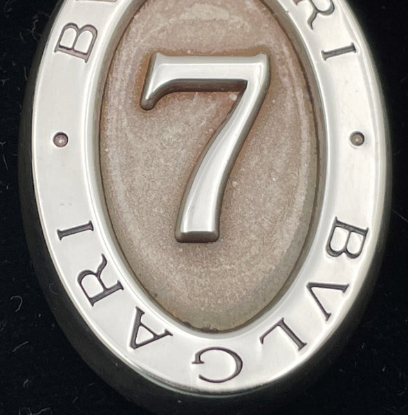 Bulgari Bvlgari Sterling Silver Lucky 7 Keychain New in Box