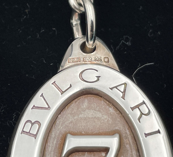 Bulgari Bvlgari Sterling Silver Lucky 7 Keychain New in Box