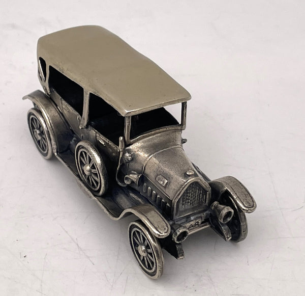 Italian Silver Set of Rare and High Quality 11 Miniature Cars/ Automobiles