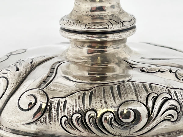 Pair of Friedlander Royal Maker Continental Silver 19th Century Tazza / Bowls
