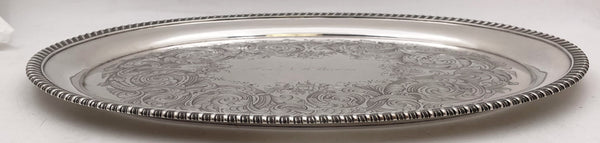 Wilson Silver Platter/ Tray from Mid-19th Century for Ivy League UPenn Alum