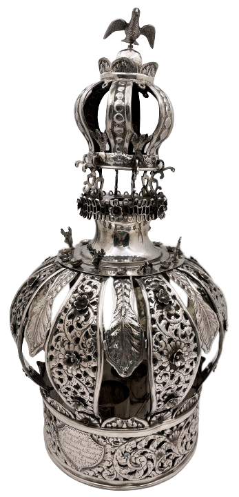 Russian Sterling Silver Torah Crown Judaica Turn of the Century Highly Detailed