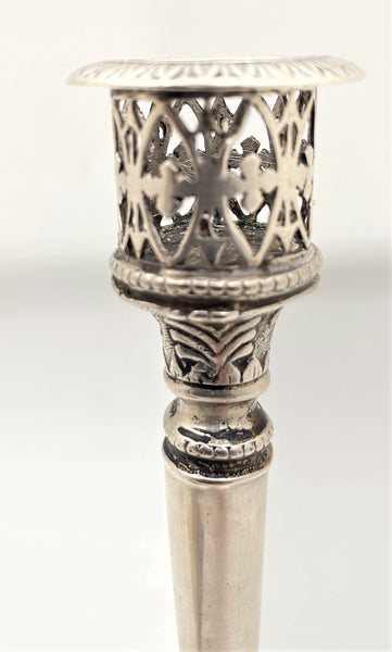 Pair of 18th Century European Silver Candlesticks