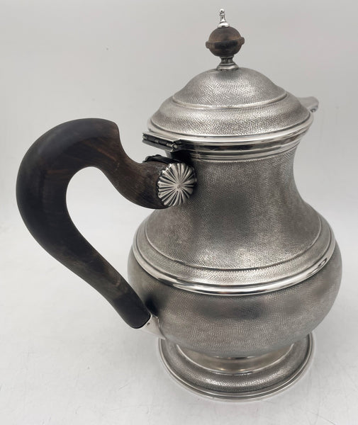 Rare Mario Buccellati Sterling Silver 4-Piece Tea & Coffee Set with Satin Finish SALE