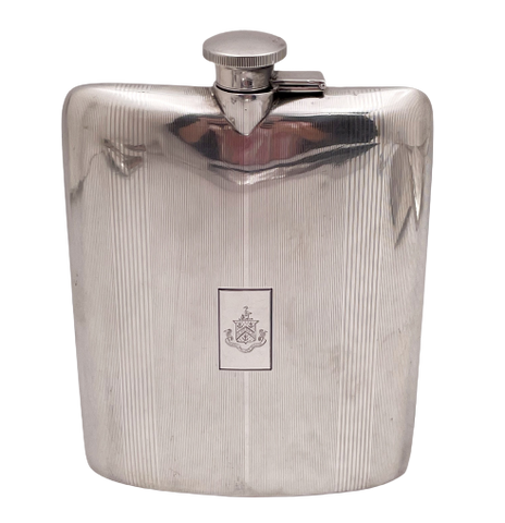 Black, Starr & Frost Sterling Silver Early 20th Century Art Deco Flask