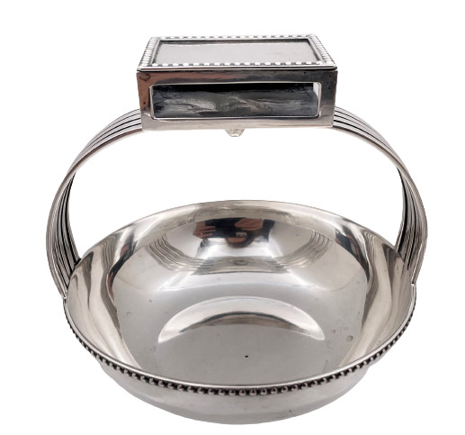 Faraone Italian Silver Ashtray and Matchbox in Mid-Century Modern Style