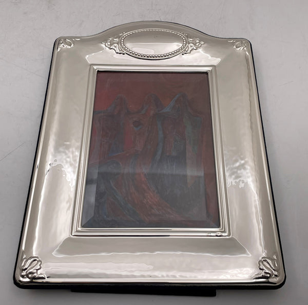 Del Conte Italian Sterling Silver Picture Frame with Cartouche Motif