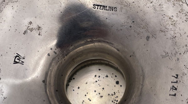 Roger Williams Pair of Sterling Silver Compotes Tazze Footed Bowls in Art Nouveau Style