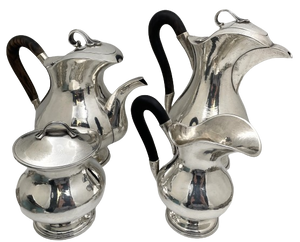 Buccellati Sterling Silver Hand Hammered 4-Piece Tea & Coffee Set