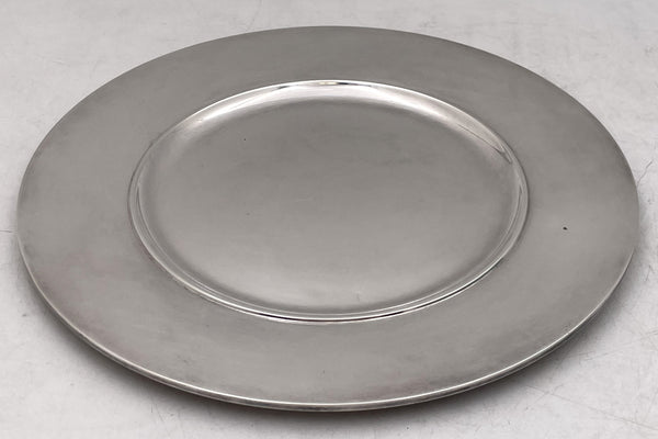 Georg Jensen by J. Rohde Sterling Silver Plate/ Charger #587C in Art Deco Style from 1930s