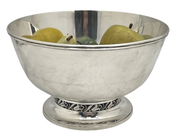 La Paglia for International Sterling Silver Bowl in Mid-Century Modern & Jensen Style