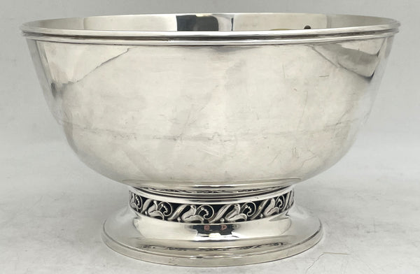 La Paglia for International Sterling Silver Bowl in Mid-Century Modern & Jensen Style