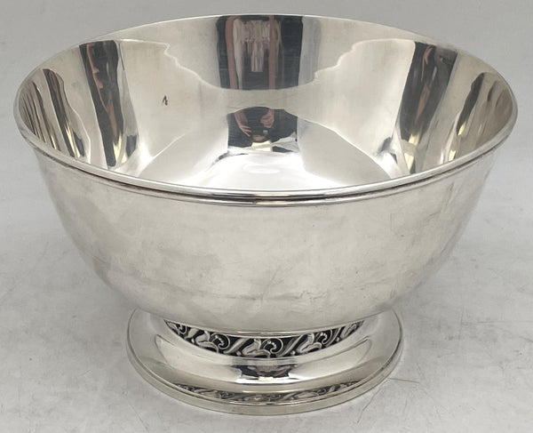 La Paglia for International Sterling Silver Bowl in Mid-Century Modern & Jensen Style
