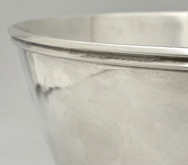 La Paglia for International Sterling Silver Bowl in Mid-Century Modern & Jensen Style