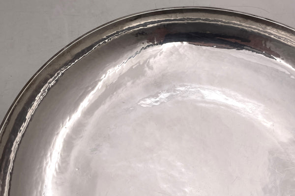 Kalo Sterling Silver Hand Wrought Hammered Bowl in Arts& Crafts Style from 1910s