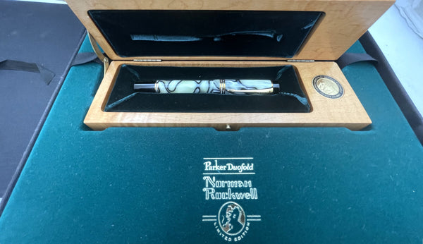 Parker Rare Norman Rockwell Limited Edition Fountain Pen with Original Documentation & Fine Prints