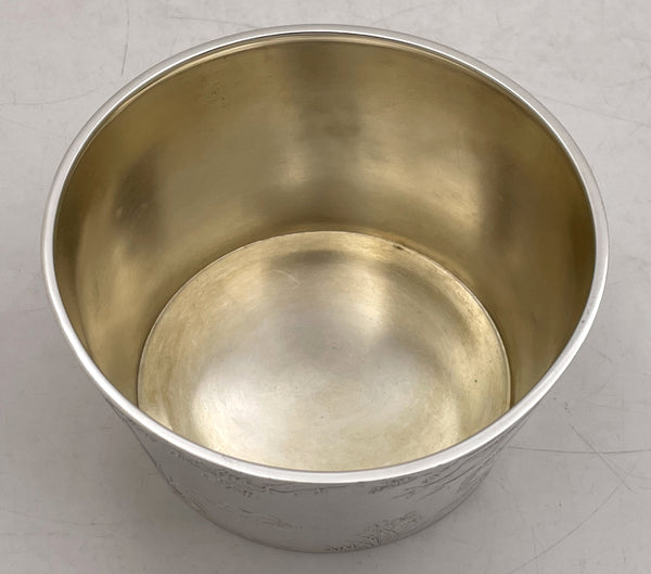 F. Smith Sterling Silver Child Bowl & Underplate with Embossed Animal Motifs