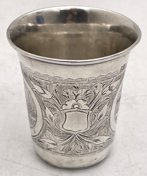 Russian 0.84 Silver 19th Century Kiddush Cup