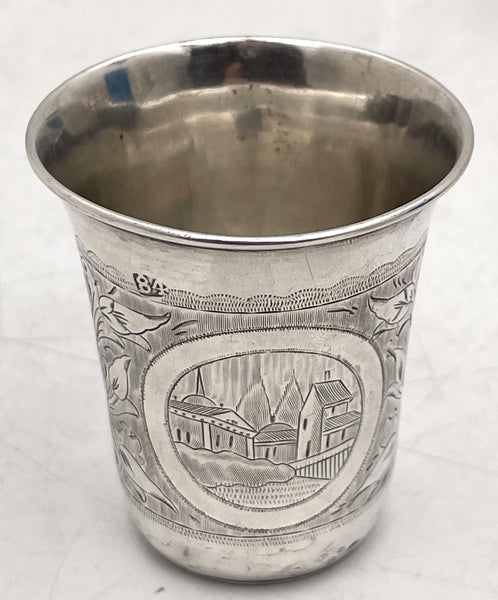 Russian 0.84 Silver 19th Century Kiddush Cup