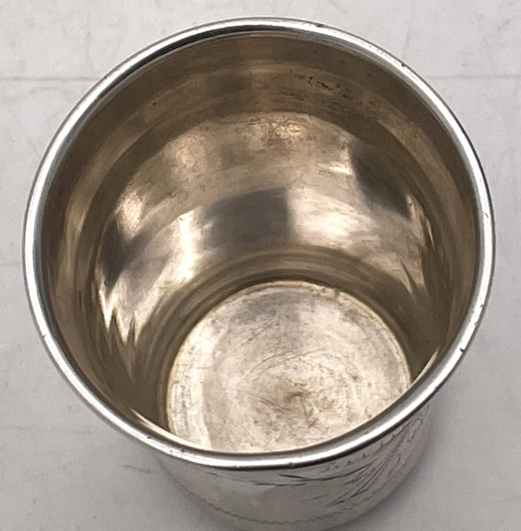 Russian 0.84 Silver Kiddush Cup from 19th Century