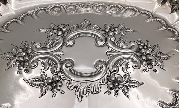 Lee & Wigfull English Sterling Silver 1902 Edwardian Bread Dish / Basket