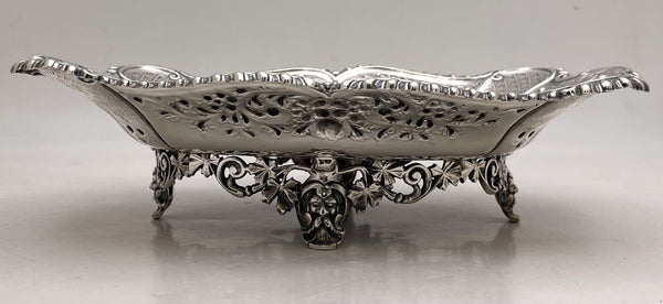 Lee & Wigfull English Sterling Silver 1902 Edwardian Bread Dish / Basket