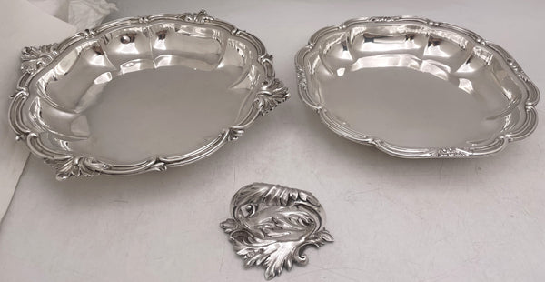 Pair of J. S. Hunt Assistant to P. Storr) Sterling Silver 1850 Covered Vegetable Dishes/ Bowls