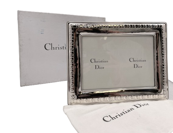 Christian Dior Italian Sterling Silver Frame in Mid-Century Modern Style with Box Mother's Day Sale!