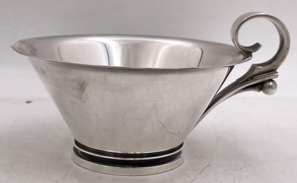 Georg Jensen by Nielsen Sterling Silver 4-Piece Coffee Set Pyramid Pattern #600