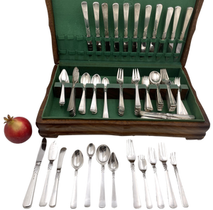 J. Andersen Danish 156-Piece Sterling Silver Flatware Set Mid-Century Modern