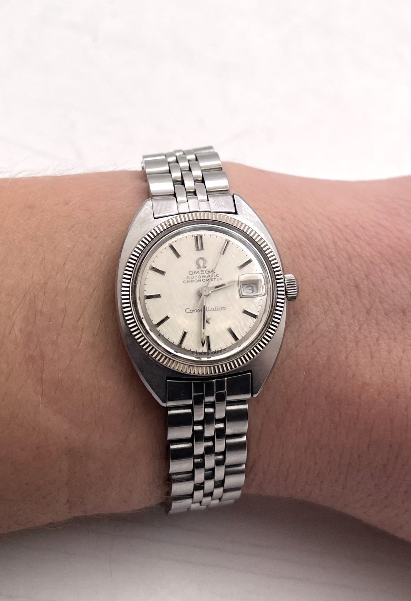 Omega Stainless Steel Constellation Lady Wrist Watch