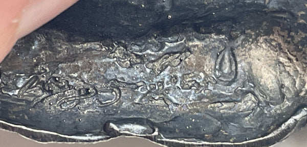 Sculptural Signed Sterling Silver Belt Buckle with Lady in Art Nouveau Style