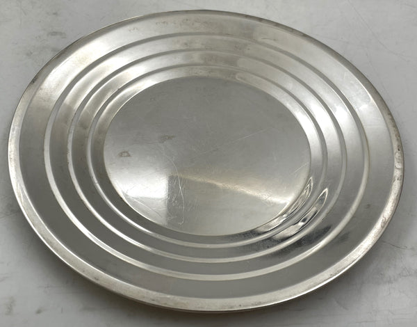 Towle Set of 12 Sterling Silver Dessert Plates in Mid-Century Modern Style