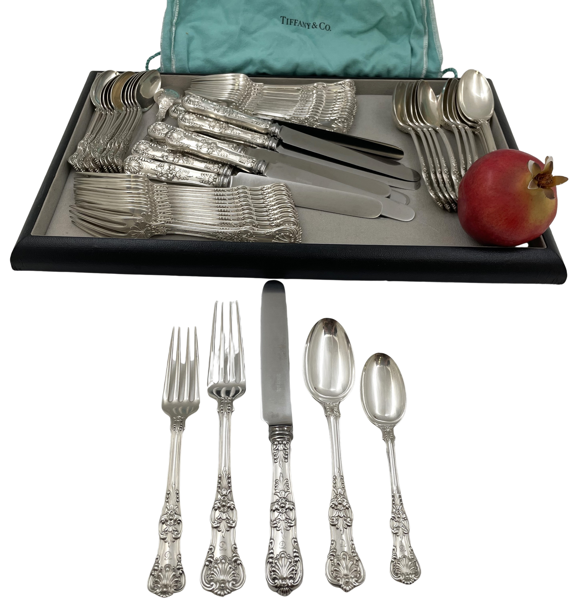Tiffany & Co. Sterling Silver 60-Piece Flatware Set in English King Pattern