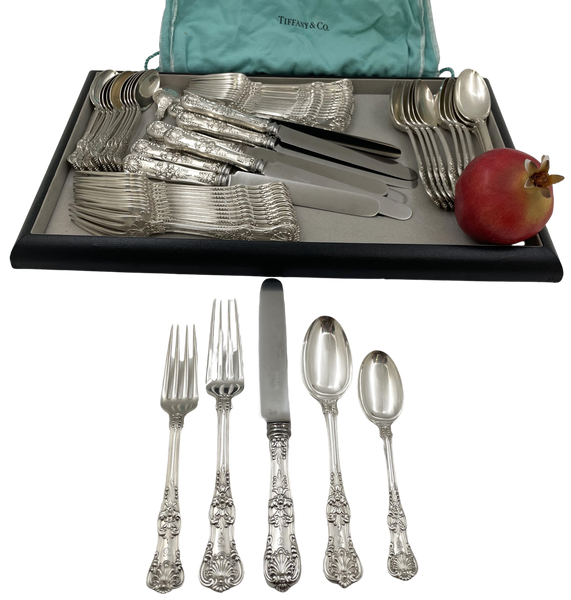 Tiffany & Co. Sterling Silver 60-Piece Flatware Set in English King Pattern