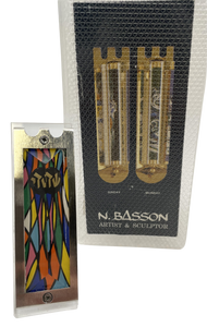 Noam Basson Artistic Glass on Lucite Limited Edition Mezuzah