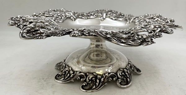Black, Starr & Frost Sterling Silver Compote Tazza/ Footed Bowl in Art Nouveau Style