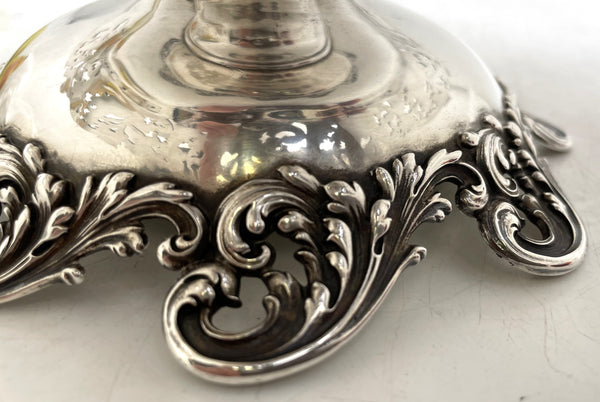 Black, Starr & Frost Sterling Silver Compote Tazza/ Footed Bowl in Art Nouveau Style