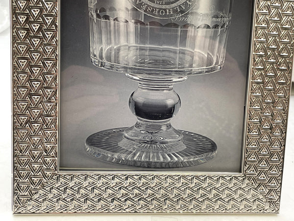 Del Conte Sterling Silver Picture Frame with Triangular Weave Design