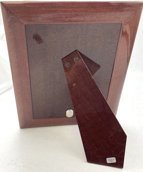 Del Conte Sterling Silver Picture Frame with Triangular Weave Design