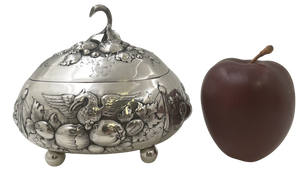 European Continental Silver Etrog Esrog Box from 19th Century