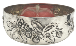 Italian Sterling Silver Centerpiece Bowl with Natural Motifs