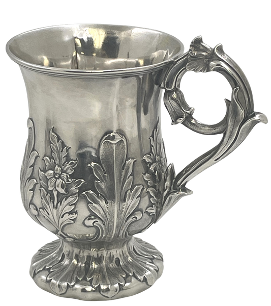 Calcutta Indian Hamilton Sterling Silver Mug from 1830s