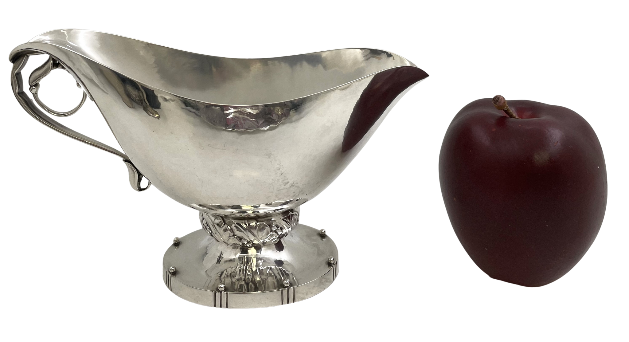 Georg Jensen Sterling Silver Serving Dish/ Sauce Boat in Blossom Pattern 177 from 1910s/20s