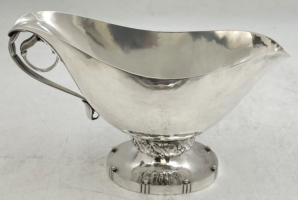 Georg Jensen Sterling Silver Serving Dish/ Sauce Boat in Blossom Pattern 177 from 1910s/20s