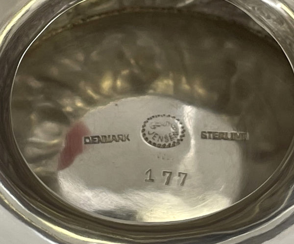 Georg Jensen Sterling Silver Serving Dish/ Sauce Boat in Blossom Pattern 177 from 1910s/20s