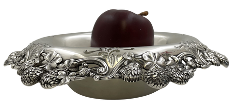 Tiffany & Co. Sterling Silver 1903 Clover Bowl in Art Nouveau Style with Rare Pierced Rim