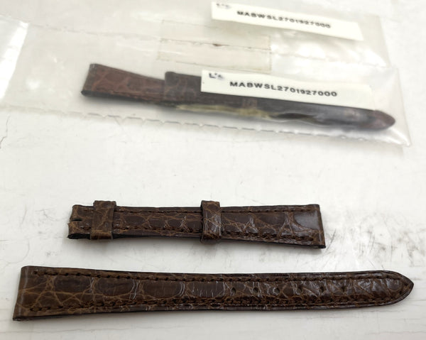 G. Buccellati Rare Set of 2 Brown Thin Watch Leather Straps New