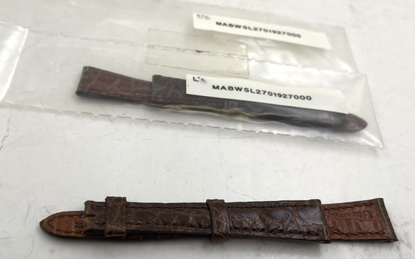 G. Buccellati Rare Set of 2 Brown Thin Watch Leather Straps New